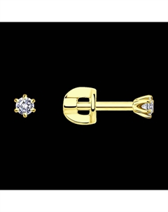 Серьги из желтого золота с бриллиантами Sokolov