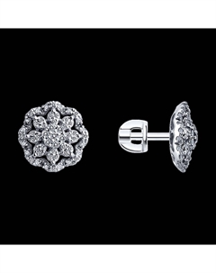 Серьги из белого золота с бриллиантами Sokolov