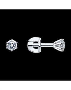 Серьги из белого золота с бриллиантами Sokolov