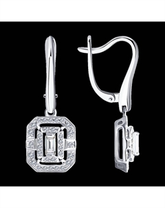 Серьги из белого золота с бриллиантами Sokolov