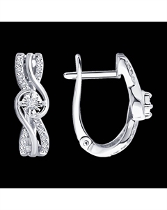 Серьги из белого золота с бриллиантами Sokolov