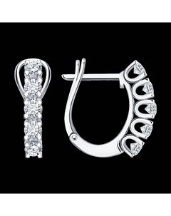 Серьги из белого золота с бриллиантами Sokolov