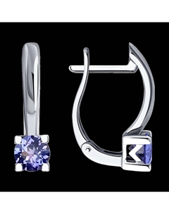 Серьги из белого золота с танзанитами Sokolov