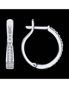 Серьги из белого золота с бриллиантами Sokolov