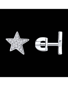 Серьги из белого золота с бриллиантами Sokolov