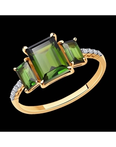 Кольцо из золота с бриллиантами и турмалином Sokolov