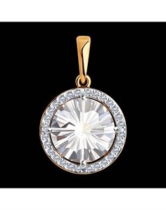 Подвеска из золота с горным хрусталем и фианитами Sokolov