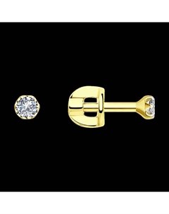 Серьги из желтого золота с бриллиантами Sokolov