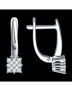 Серьги из белого золота с бриллиантами Sokolov
