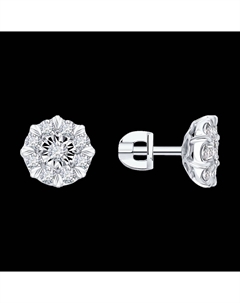 Серьги из белого золота с бриллиантами Sokolov