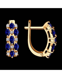 Серьги из золота с бриллиантами и сапфирами Sokolov