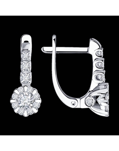 Серьги из белого золота с бриллиантами Sokolov