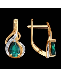 Серьги из золота с бриллиантами и изумрудами Sokolov