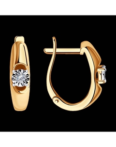 Серьги из комбинированного золота с бриллиантами Sokolov