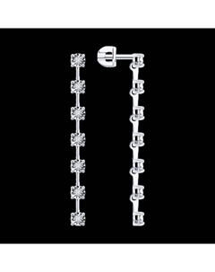 Серьги из белого золота с бриллиантами Sokolov