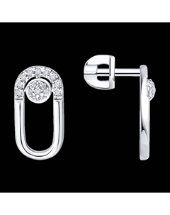 Серьги из белого золота с бриллиантами Sokolov