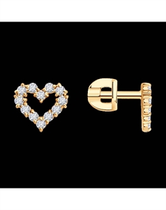 Серьги из золота с бриллиантами выращенными Sokolov