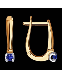 Серьги из комбинированного золота с сапфирами Sokolov