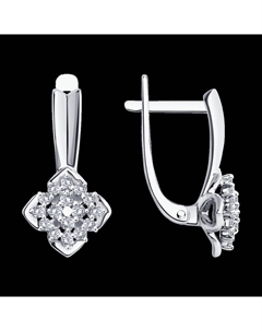 Серьги из белого золота с бриллиантами Sokolov