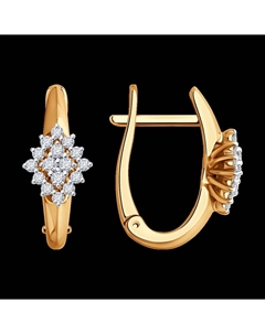 Серьги из комбинированного золота с бриллиантами Sokolov