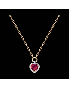 Колье из золота с бриллиантами и рубином Sokolov