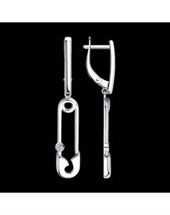 Серьги из серебра с фианитами Sokolov