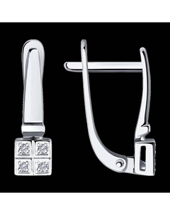 Серьги из белого золота с бриллиантами Sokolov