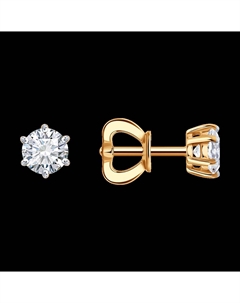 Серьги из золота с бриллиантами выращенными Sokolov