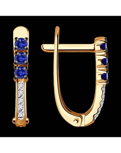 Серьги из золота с бриллиантами и сапфирами Sokolov