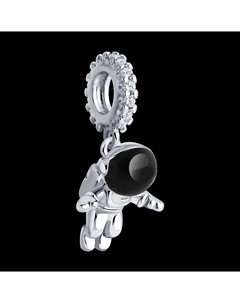 Подвеска -шарм из серебра с фианитами и эмалью Sokolov