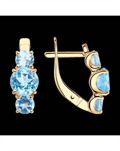 Серьги из золота с топазами Sokolov