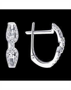 Серьги из белого золота с бриллиантами Sokolov