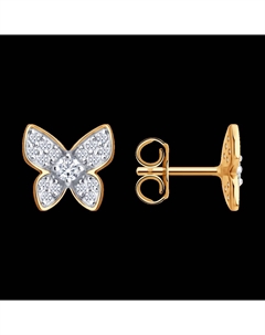 Серьги из золота с фианитами Sokolov