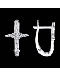 Серьги из белого золота с бриллиантами Sokolov