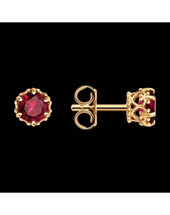 Серьги из золота с рубинами Sokolov