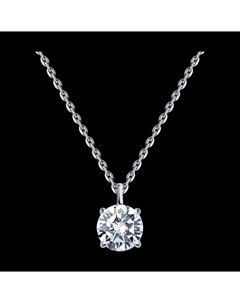 Колье из белого золота с бриллиантом выращенным Sokolov