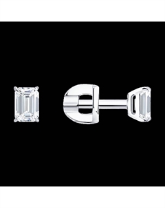 Серьги из белого золота с бриллиантами выращенными Sokolov