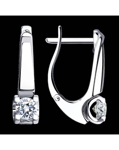 Серьги из белого золота с бриллиантами Sokolov