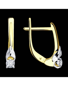 Серьги из желтого золота с бриллиантами Sokolov