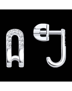 Серьги из белого золота с бриллиантами Sokolov