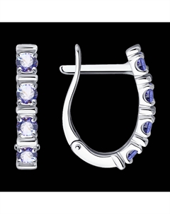 Серьги из белого золота с танзанитами Sokolov