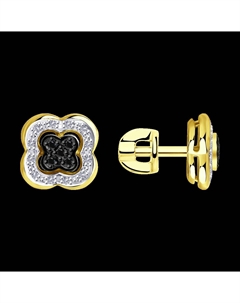 Серьги из желтого золота с бриллиантами Sokolov