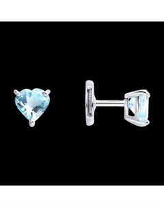 Серьги из белого золота с аквамарином Sokolov