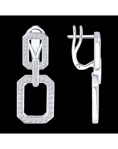 Серьги из белого золота с бриллиантами Sokolov