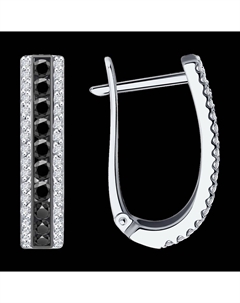 Серьги из белого золота с бриллиантами Sokolov