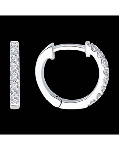 Серьги из белого золота с бриллиантами Sokolov