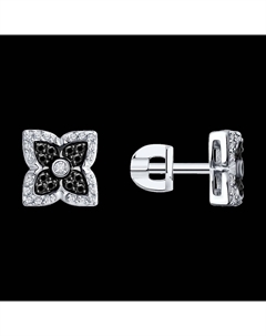 Серьги из белого золота с бриллиантами Sokolov