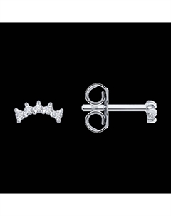 Серьги из белого золота с бриллиантами выращенными SW Sokolov