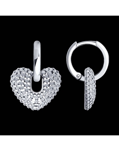 Серьги из серебра с фианитами Sokolov