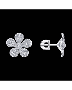 Серьги из белого золота с бриллиантами Sokolov